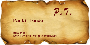 Parti Tünde névjegykártya